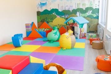 Комната для игр детей постояльцев отеля Эмилия в Николаевке в Крыму